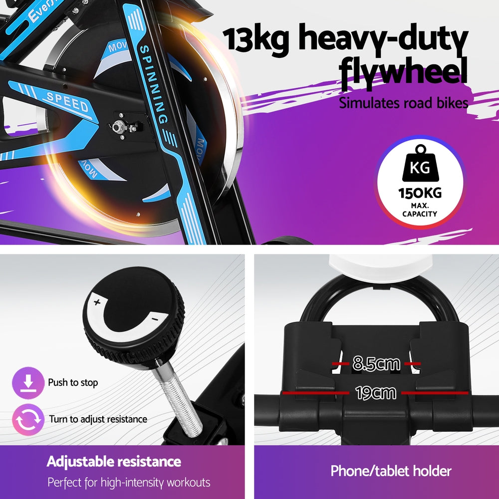 Everfit X1 Spin Bike 13 kg Flywheel