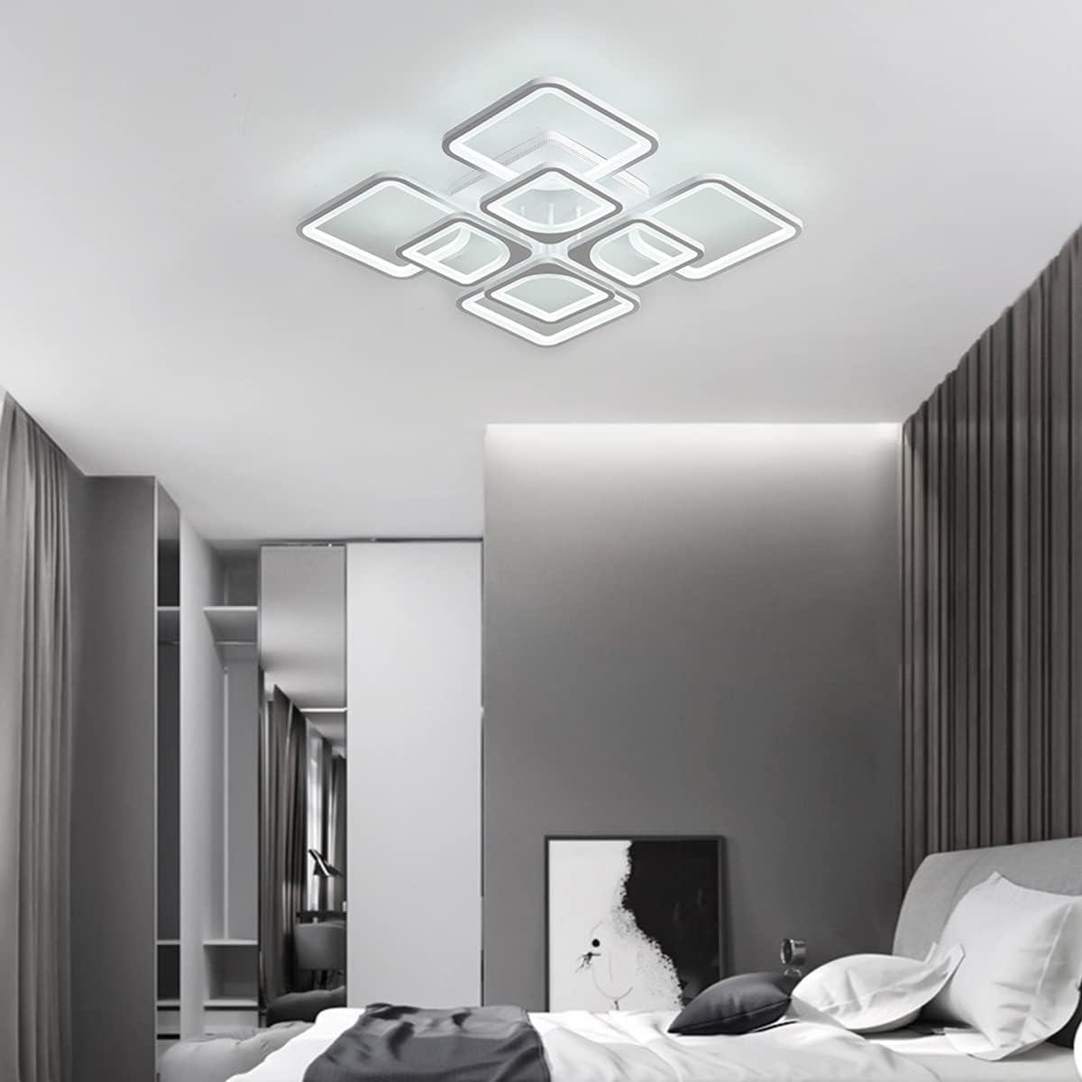 Square Pattern Design Ceiling Light Remote Controlled