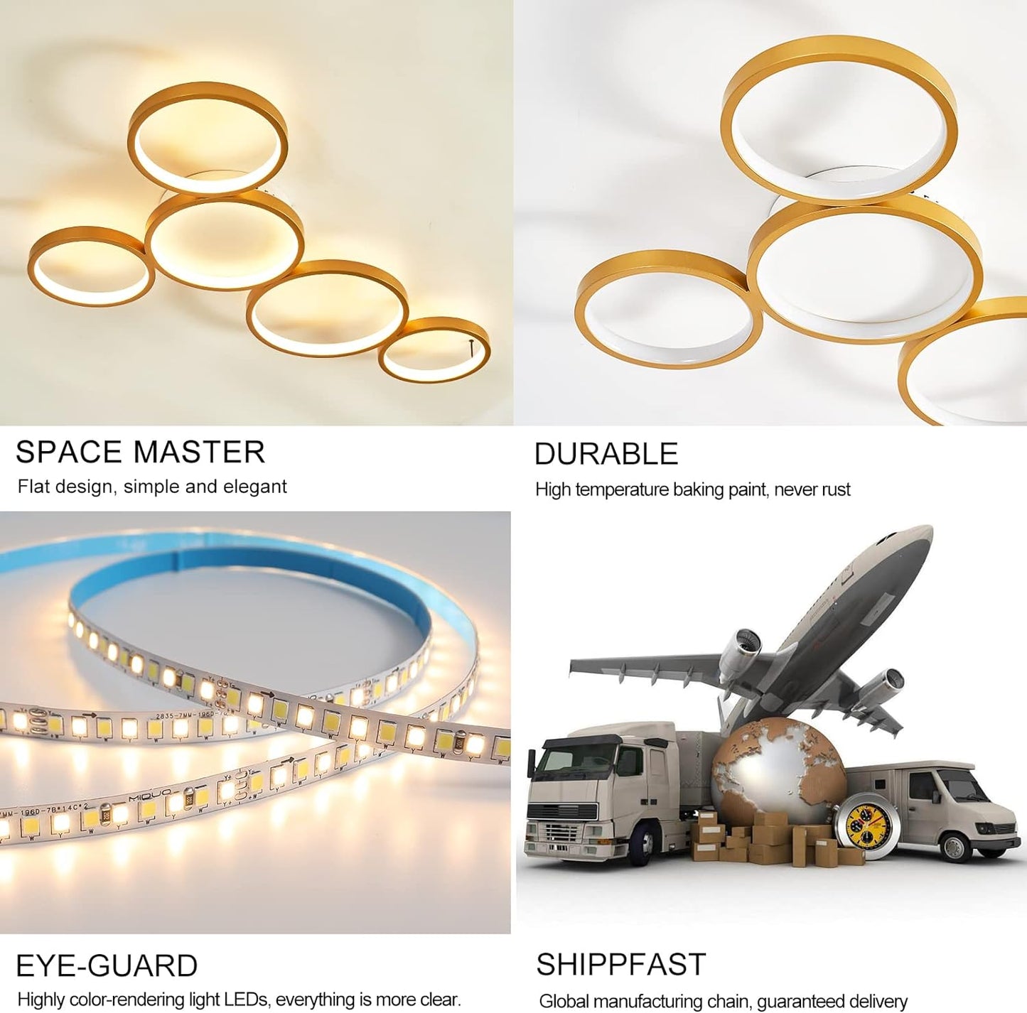 LED Five Circle Design Light with Smart App Control