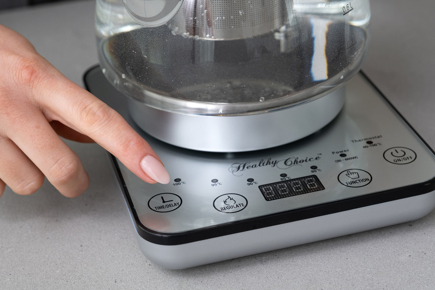 1.2L Digital Glass Kettle - Tea Pot & Infuser 800W
