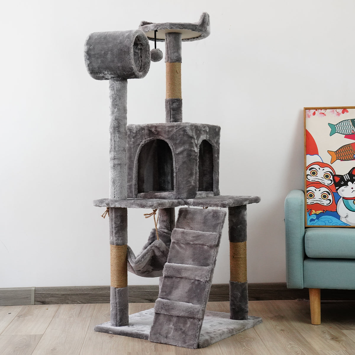 Furtastic Cat Scratch Tower - 135cm x 50cm x 50cm
