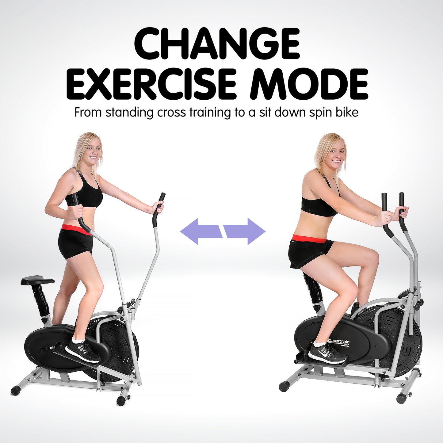Powertrain 5-in-1 Elliptical Cross Trainer with Dumbbell Sets