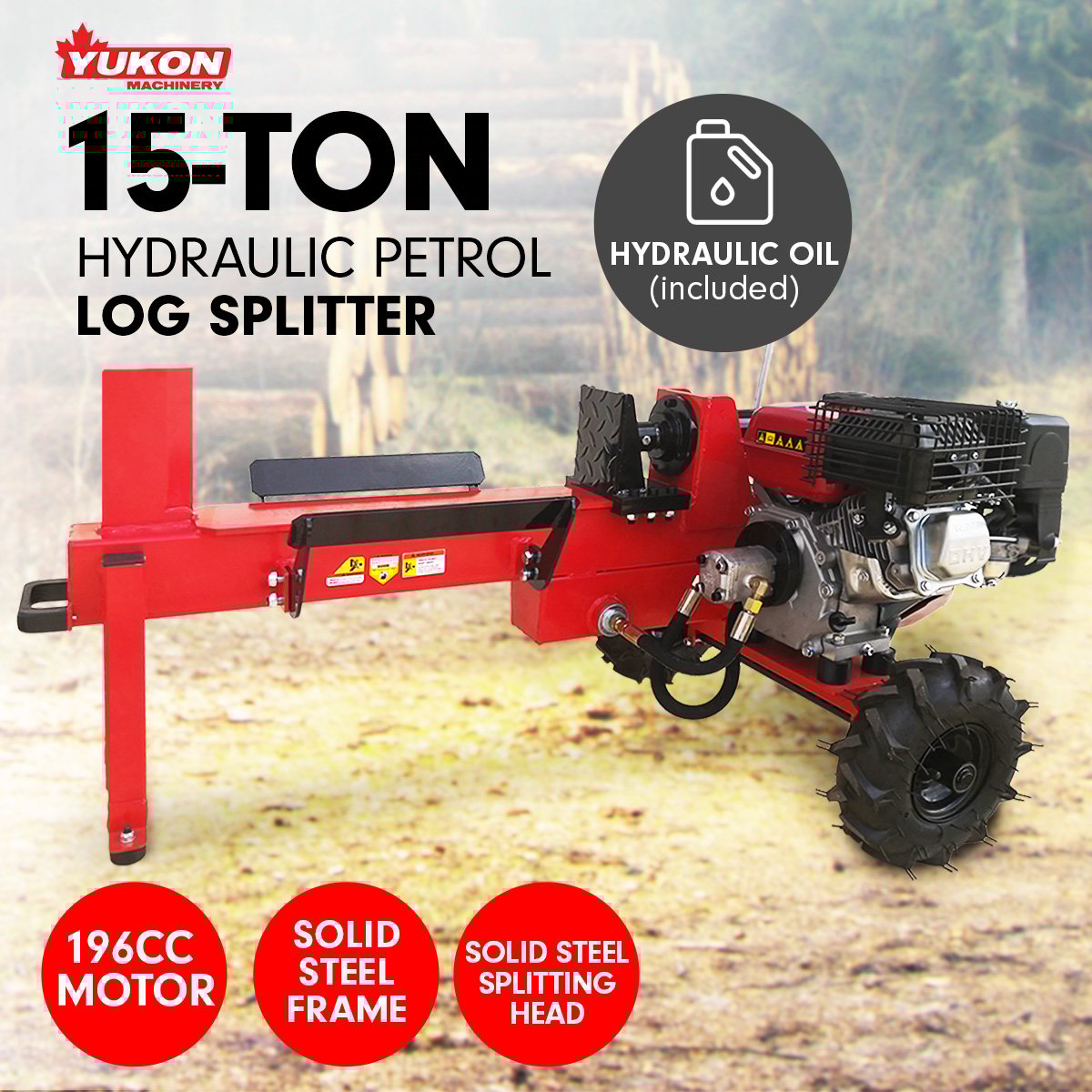 Yukon 15 Ton Petrol Log Splitter