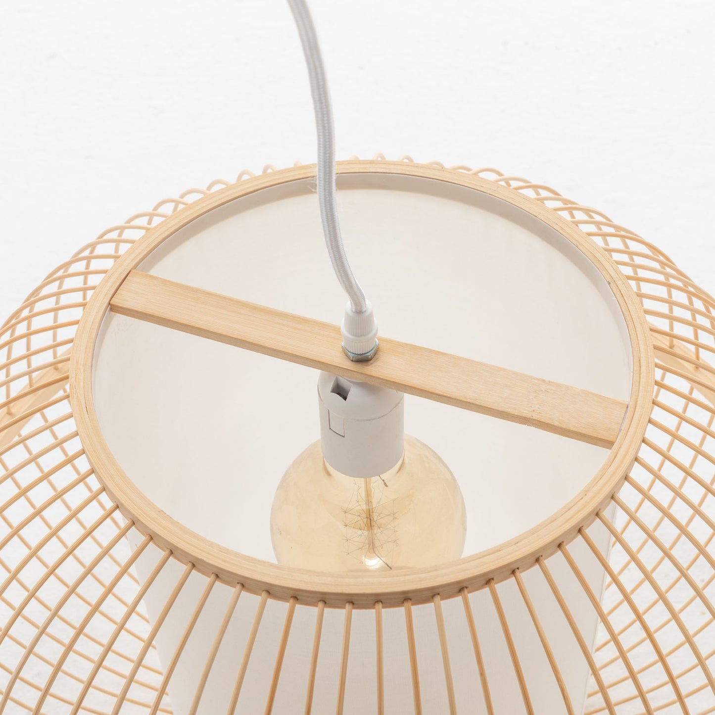 Natural Woven Bamboo Sphere Pendant Light