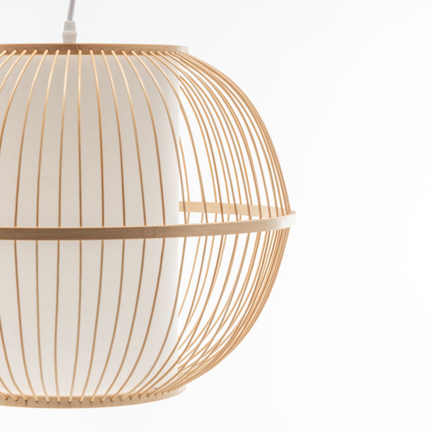 Natural Woven Bamboo Sphere Pendant Light