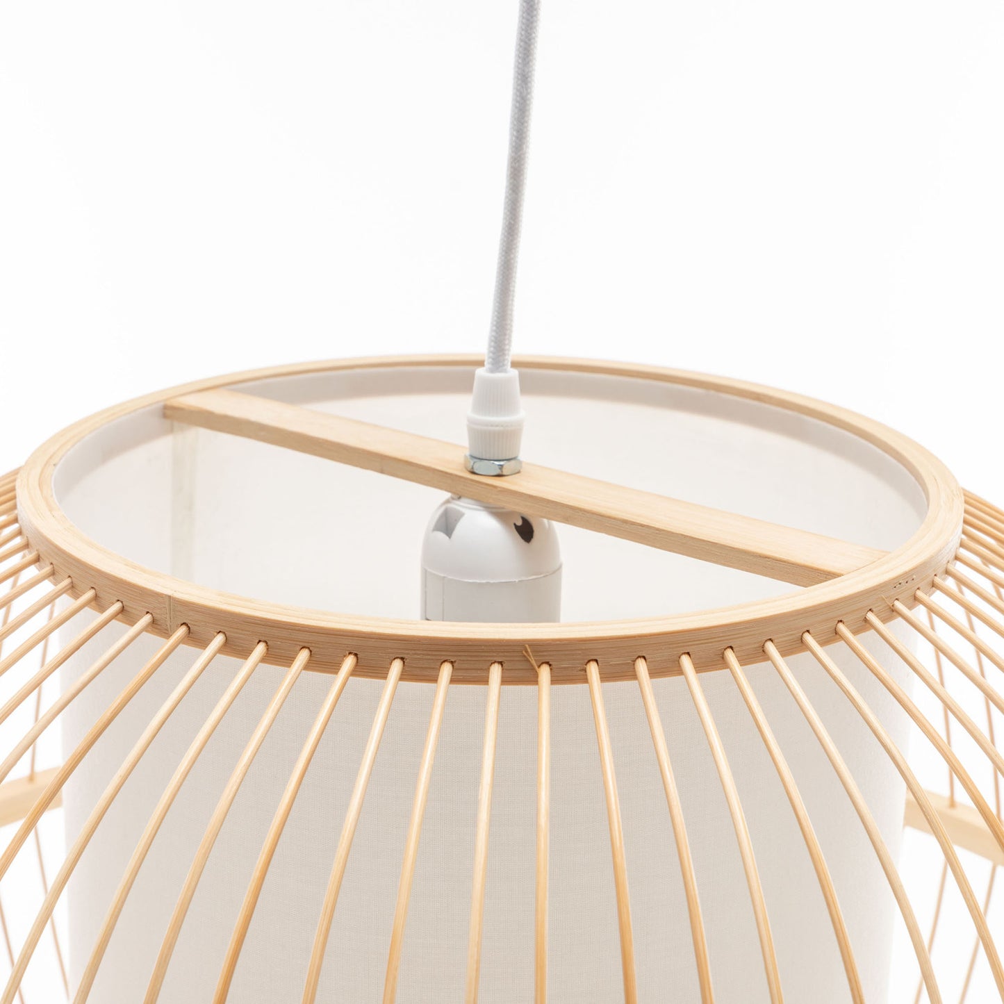 Natural Woven Bamboo Sphere Pendant Light