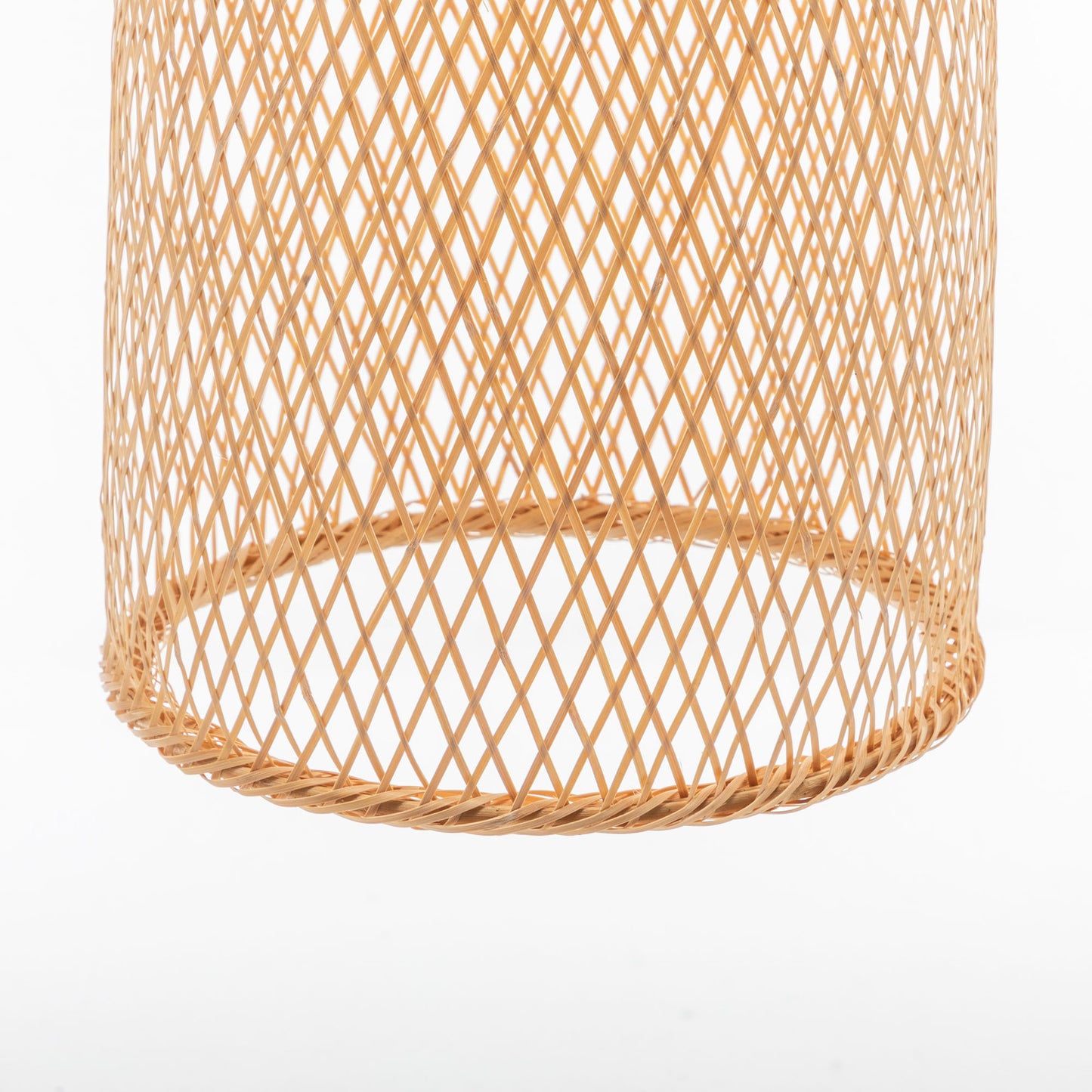 Natural Woven Bamboo Cone Pendant Light
