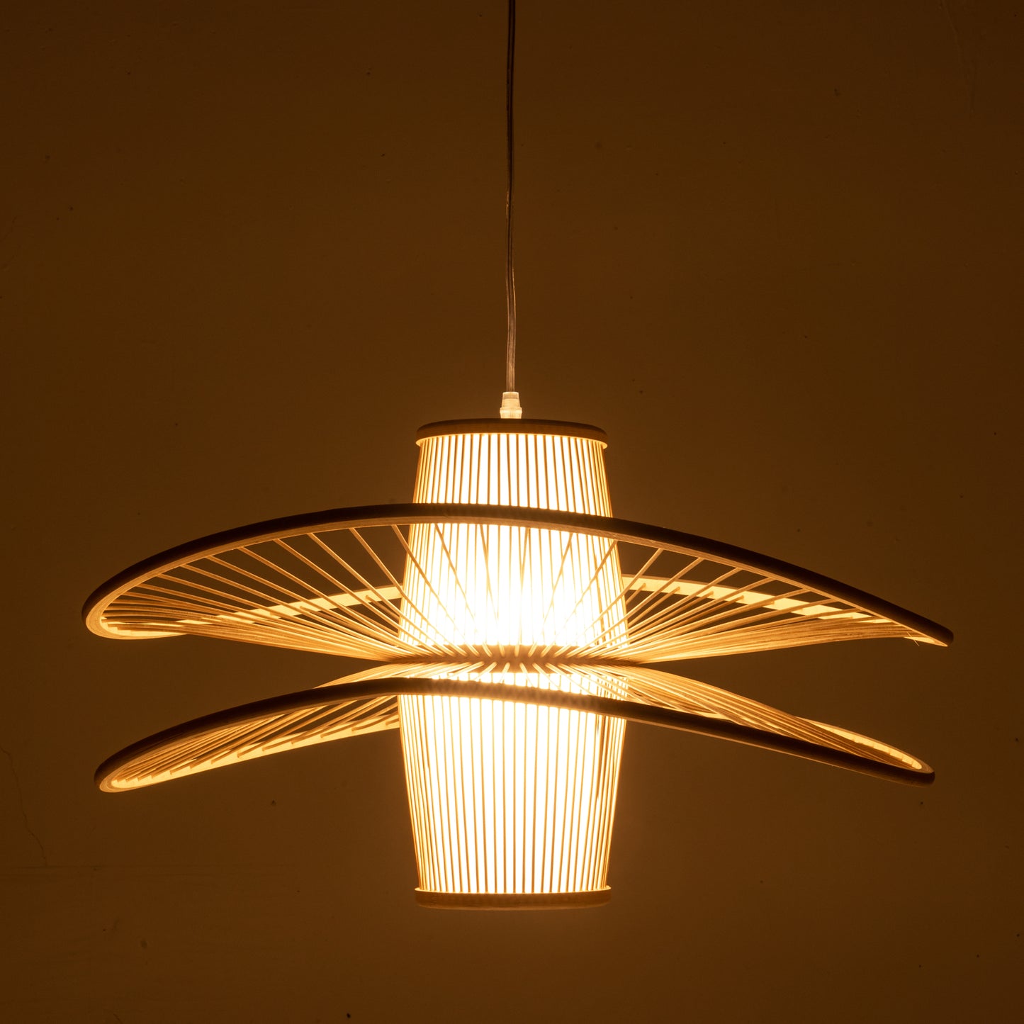 Elysian Breeze Hand Woven Bamboo Pendant Light
