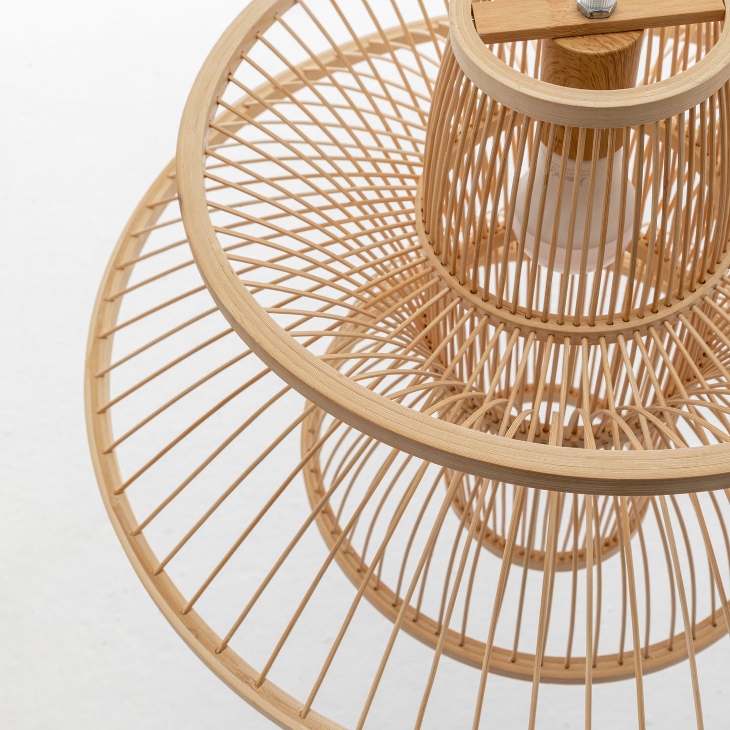 Aurora Hand Woven Bamboo 3 Layer Pendant Light