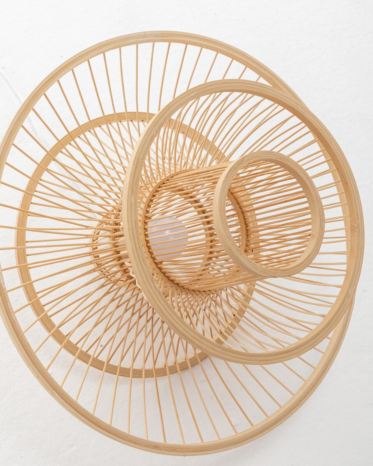 Aurora Hand Woven Bamboo 3 Layer Pendant Light