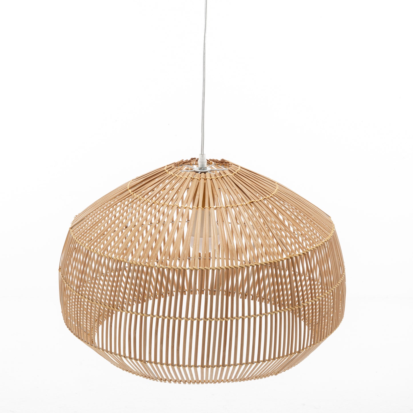 Solara Sphere Natural Hand Woven Bamboo Cage Pendant Light