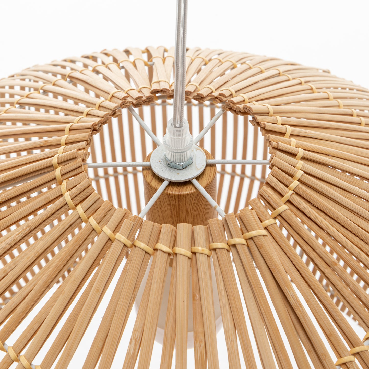 Solara Sphere Natural Hand Woven Bamboo Cage Pendant Light