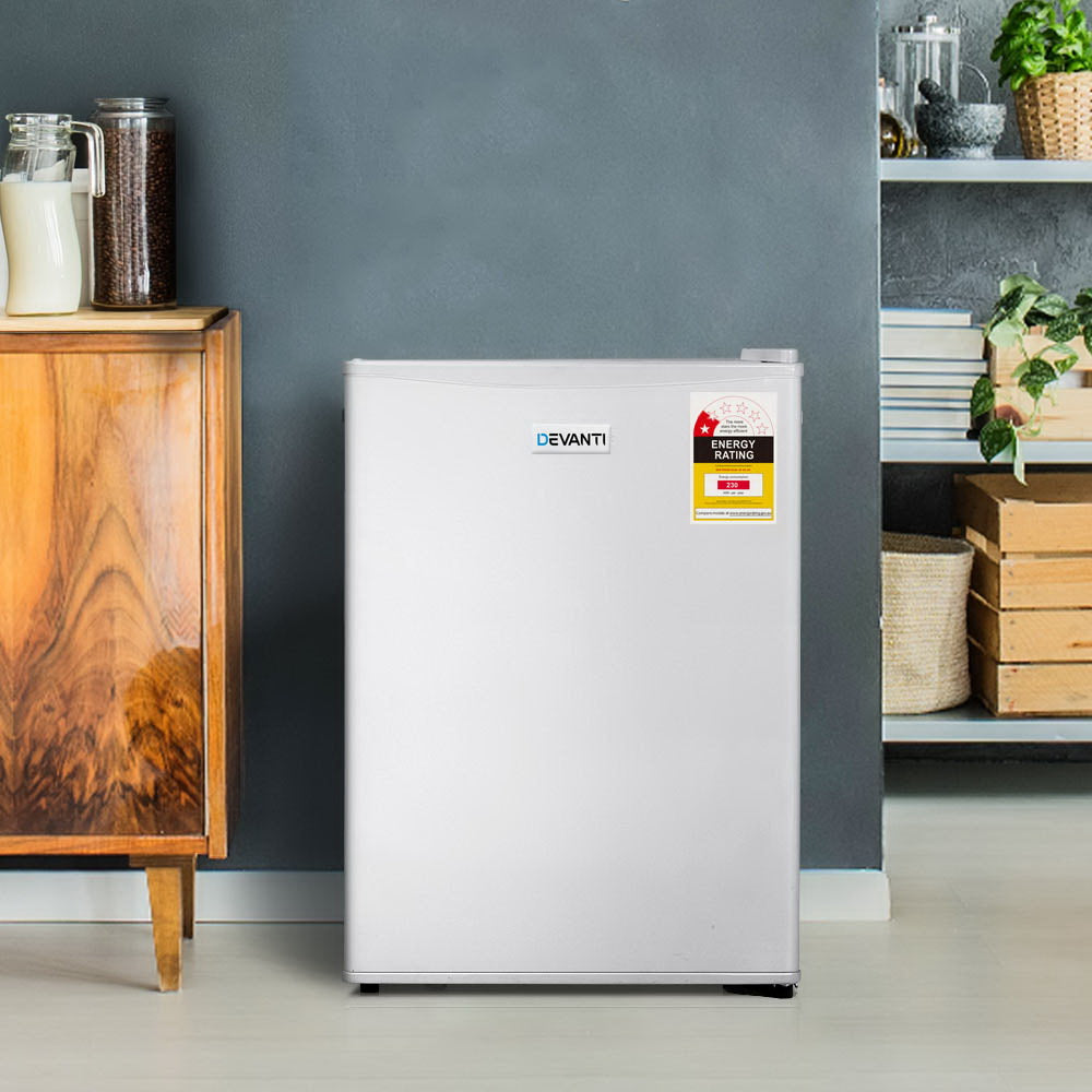 Devanti 70L Portable Mini Bar Fridge - Compact, Adjustable Temp & Energy Saving