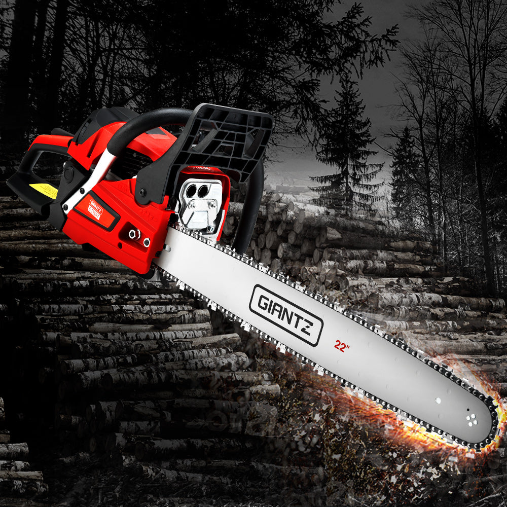Giantz Chainsaw 58cc E-Start 22''