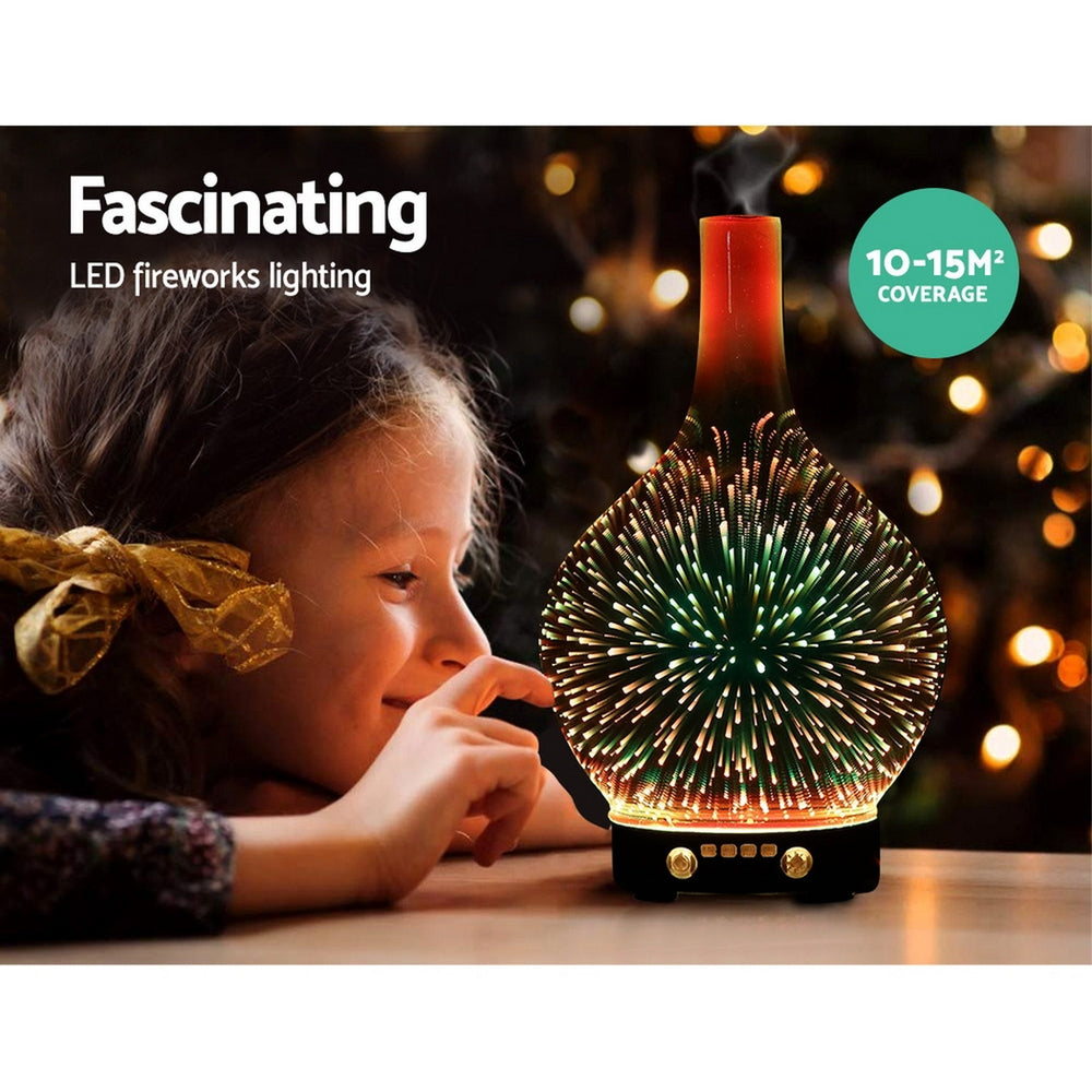 Devanti 3D LED Aroma Diffuser 100ml - Humidifier & Night Light