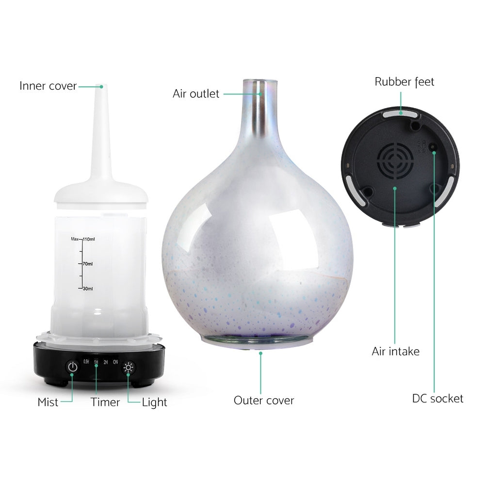 Devanti 3D LED Aroma Diffuser 100ml - Humidifier & Night Light