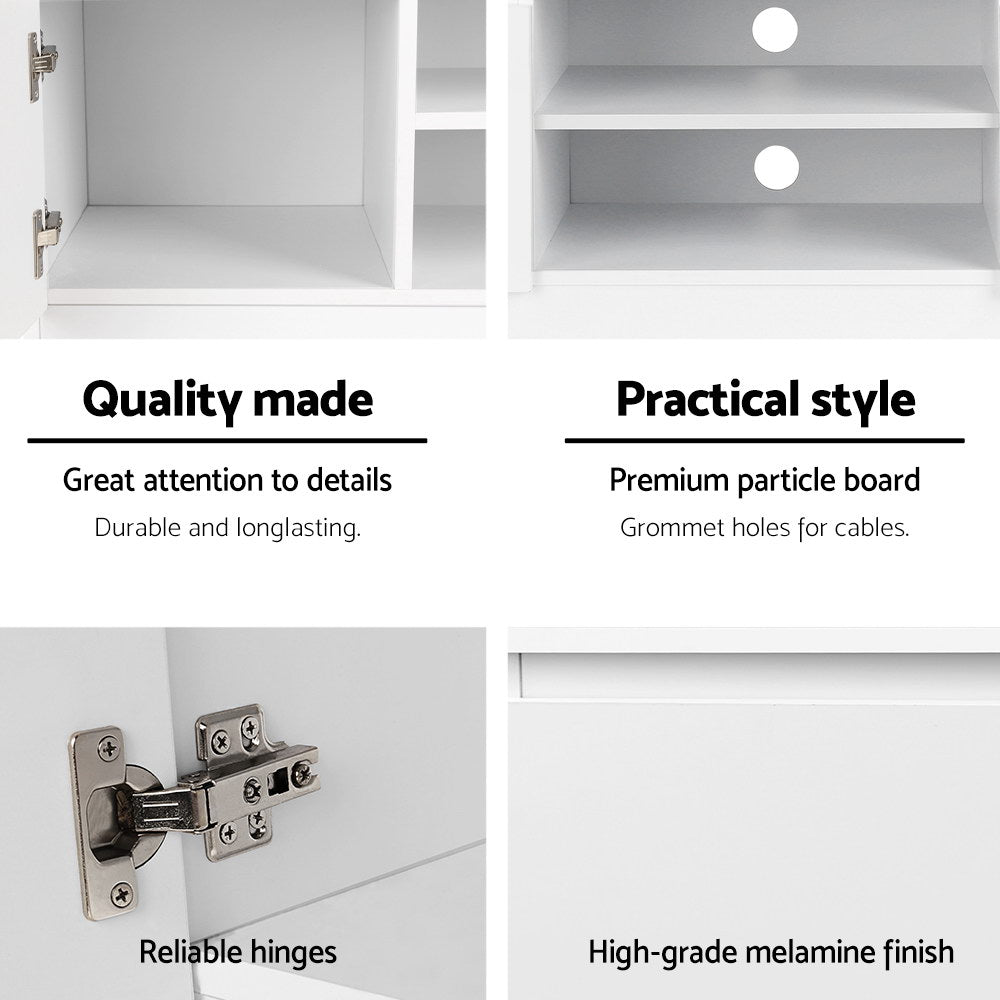 Artiss TV Entertainment Unit Gloss White 120cm