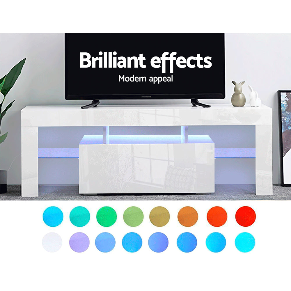 Artiss LED TV Stand White 130cm