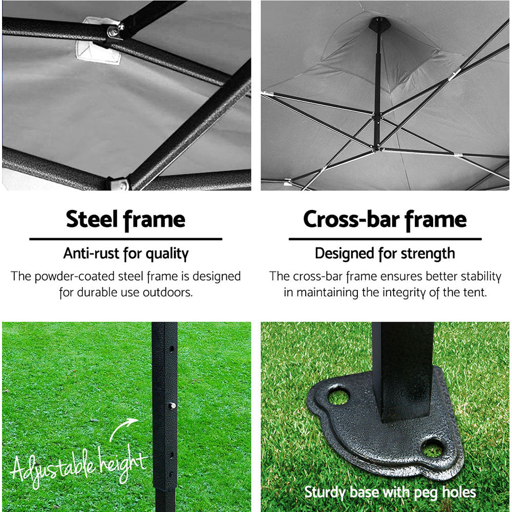 Instahut 3m x 3m Marquee Gazebo Blue
