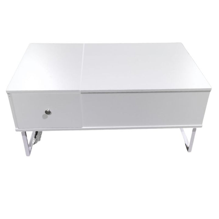 White Coffee Table Lift Up top Section
