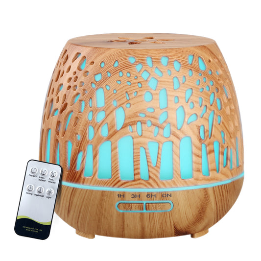 Devanti Wood Grain Enchanted Forest Pattern Aromatherapy Diffuser 400ml