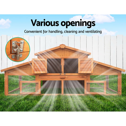 i.Pet Chicken Coop Rabbit Hutch 169cm x 72cm 52cm