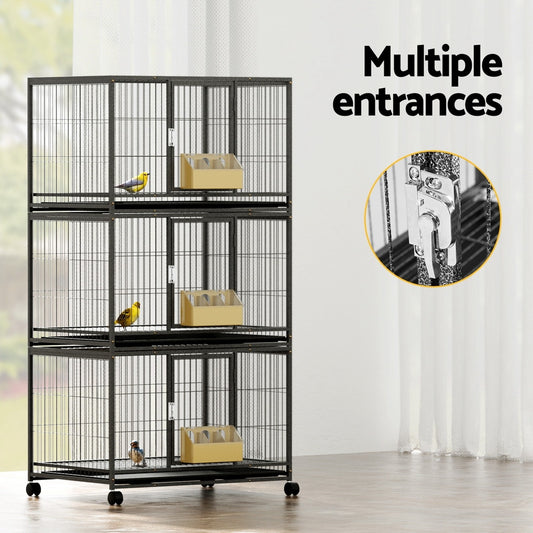 i.Pet 3 Stack Bird Cage 172cm x 90cm x 60cm