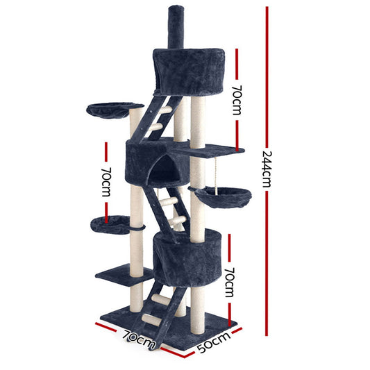 i.Pet Cat Scratch Tower 244cm x 70cm x 50cm
