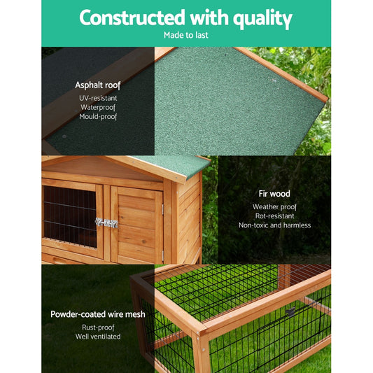 i.Pet Chicken Coop Rabbit Hutch 155cm x 90cm x 60cm