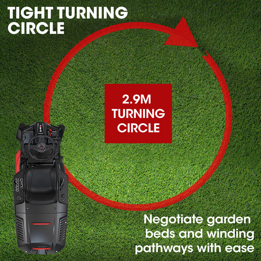 BAUMR-AG 24" Ride On Lawn Mower Lithium Electric Start System 6HP 224cc