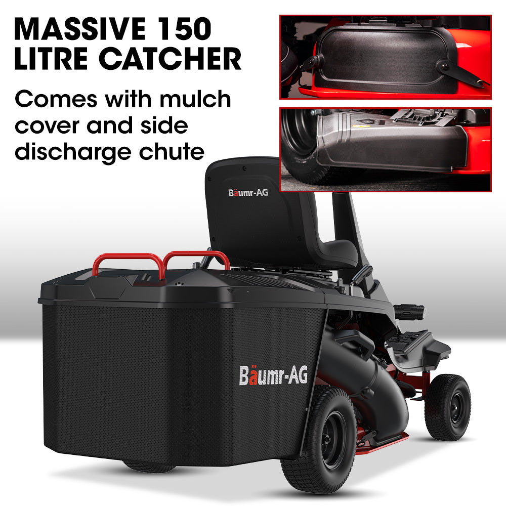 BAUMR-AG 24" Ride On Lawn Mower Lithium Electric Start System 6HP 224cc