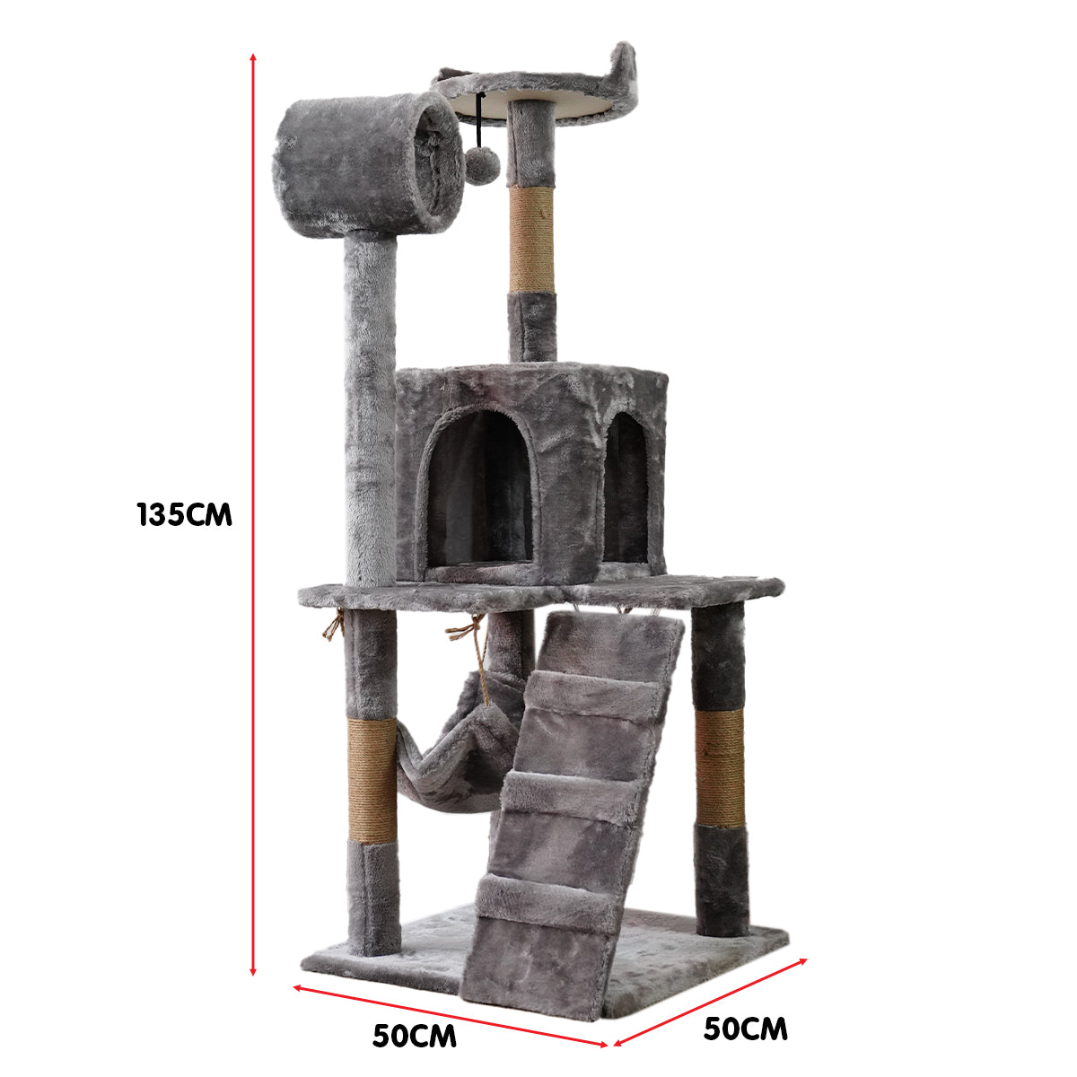 Furtastic  Cat Scratch Tower - 135cm x 50cm x 50cm
