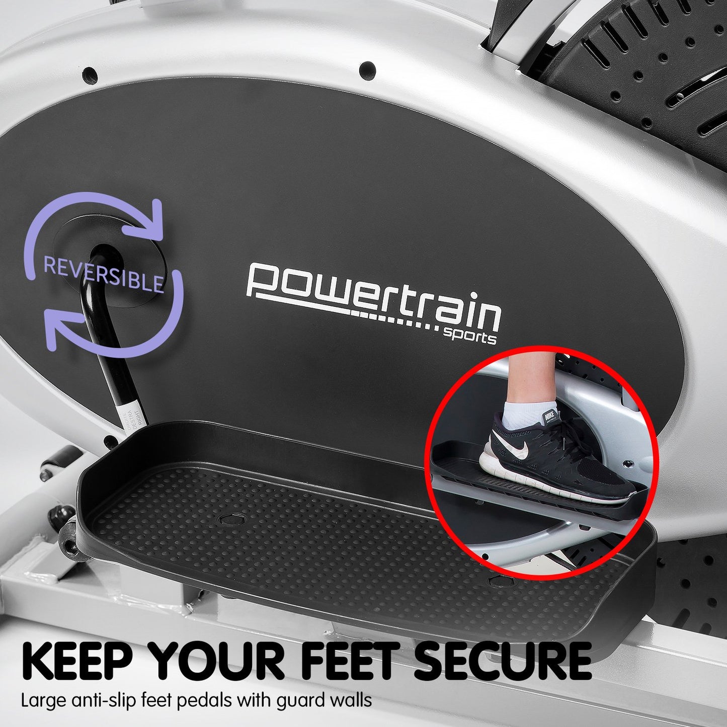 Powertrain 3-in-1 Elliptical Cross Trainer with Resistance Bands