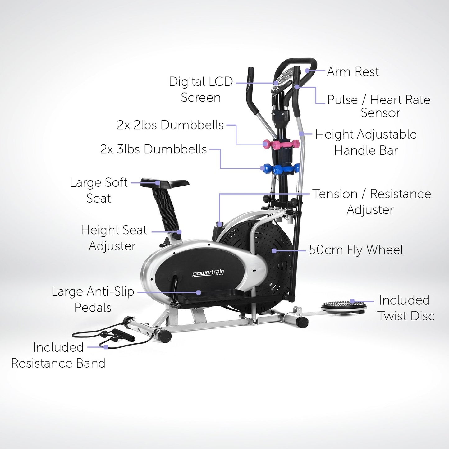 Powertrain 6-in-1 Elliptical Cross Trainer