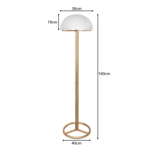 Sarantino Metal Floor Lamp White Acrylic Shade