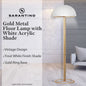 Sarantino Metal Floor Lamp White Acrylic Shade