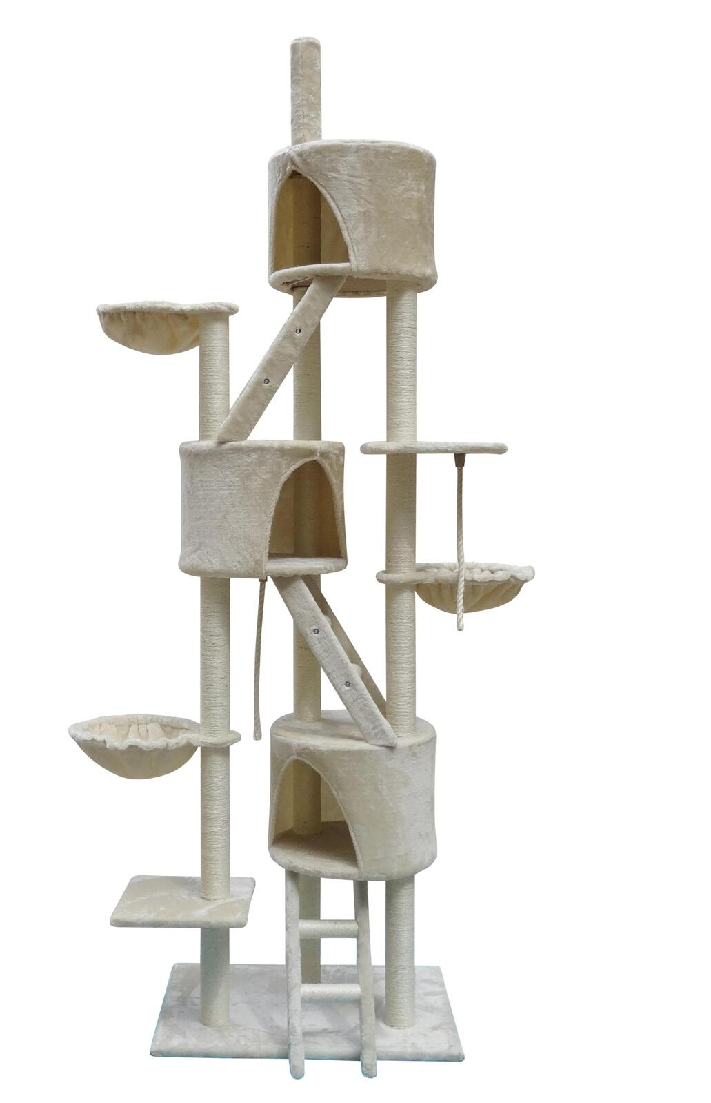 YES4PETS 244 cm XL Multi Level Cat Scratching Tower