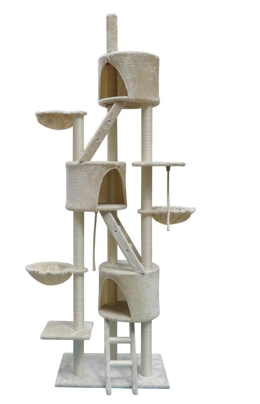 YES4PETS 244 cm XL Multi Level Cat Scratching Tower