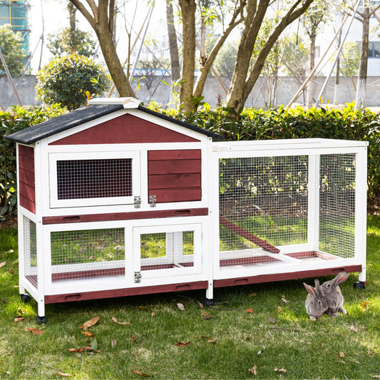 YES4PETS Rabbit Hutch-Chicken Coop 160cm x 94cm x 57cm
