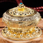Medium Eight Treasure Incense Burner Decoration - Perfect for Home - Gold