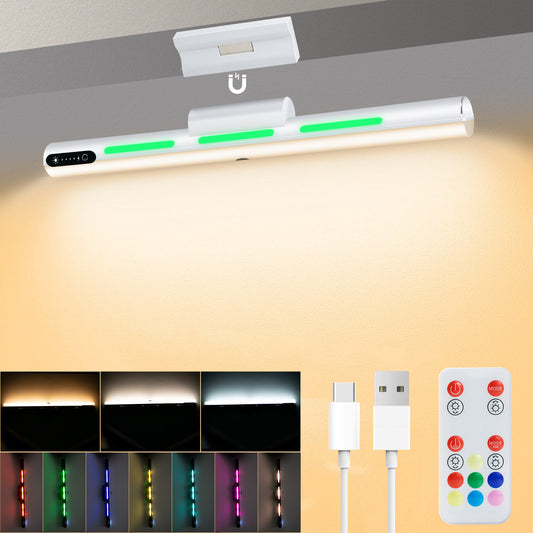 White Rechargeable LED Light Adjustable Dual Light Zones