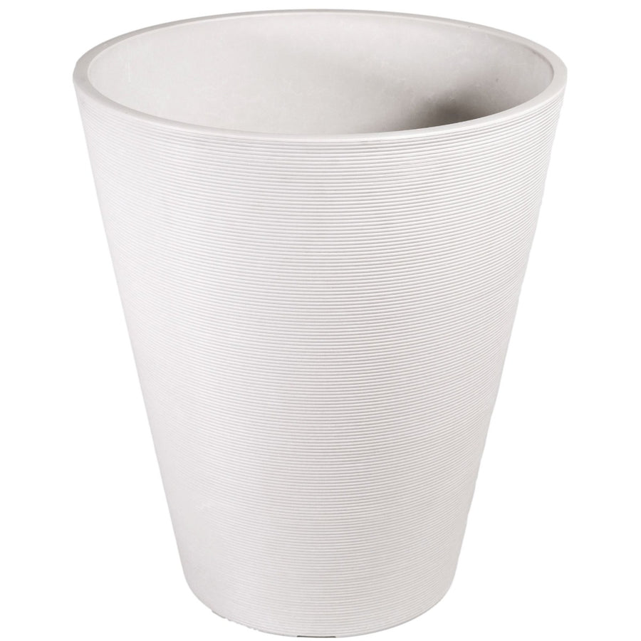 Textured Round White Planter 47cm