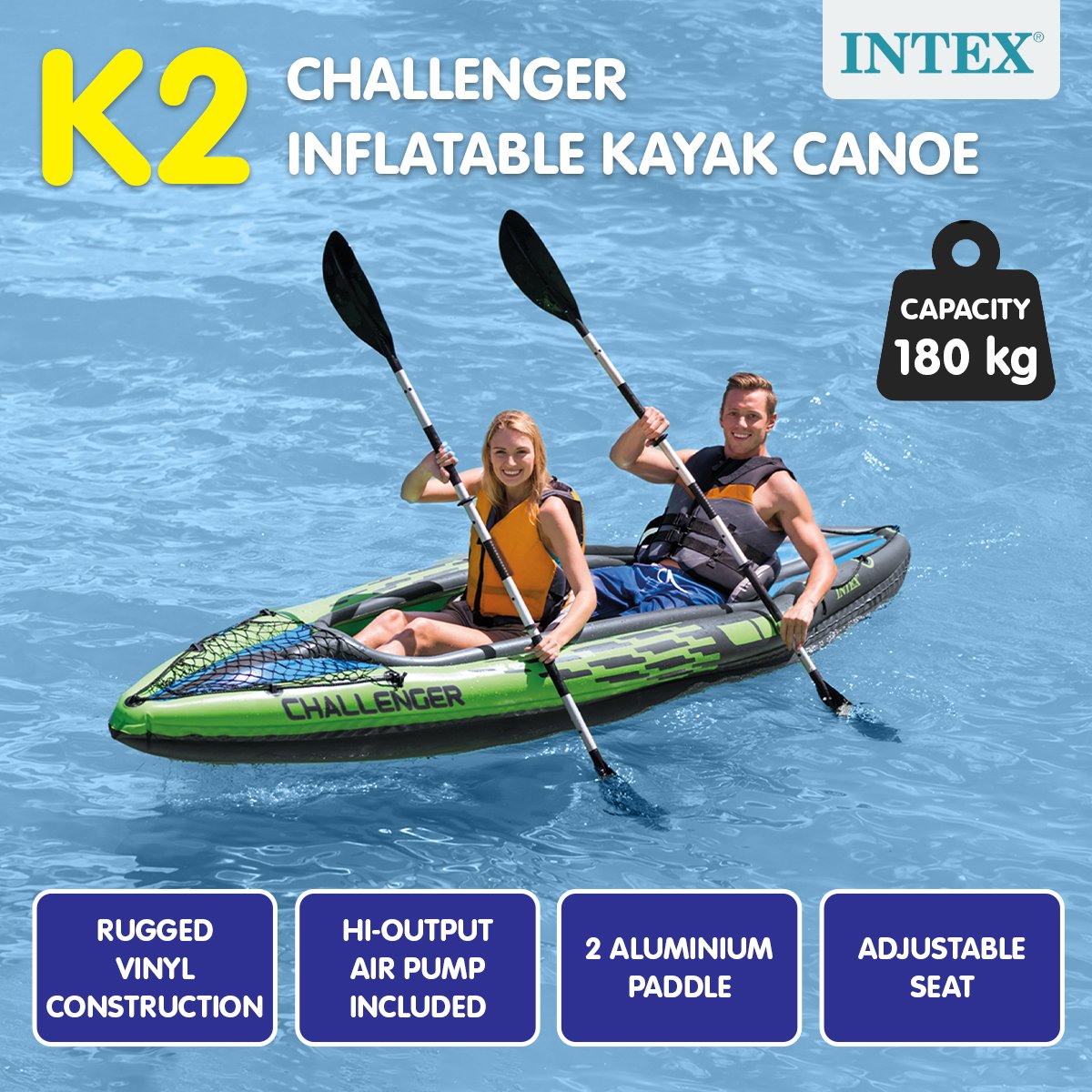 Intex Challenger K2 2-Seater Inflatable Kayak