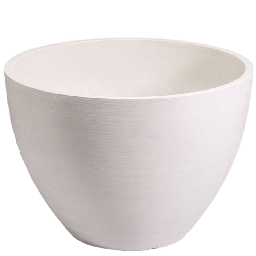 Polished White Planter Bowl 30cm