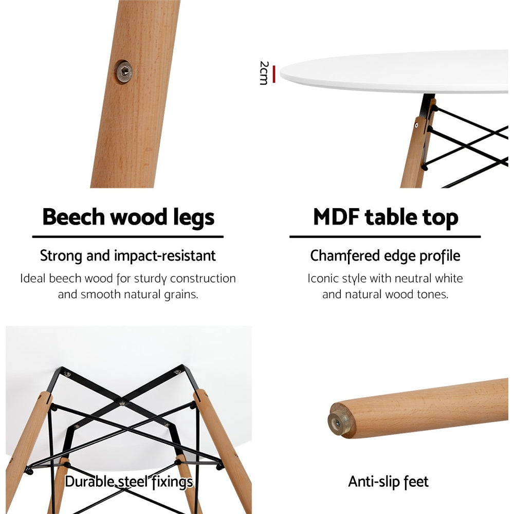 Artiss Dining Table Round 4 Seater