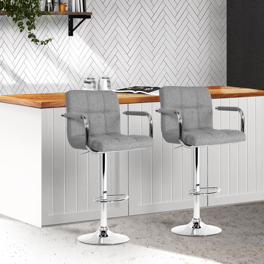 Artiss Noa Set of 2 Gas Lift Bar Stools