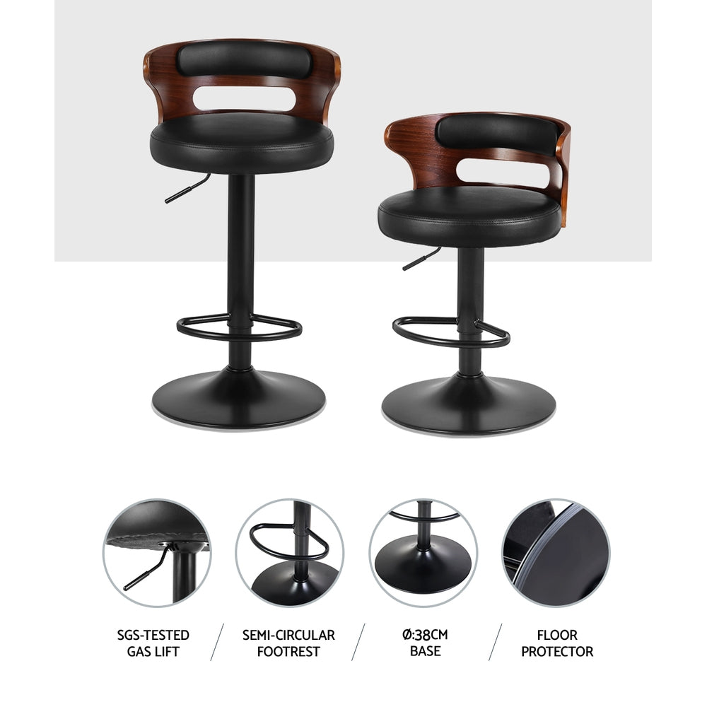 Artiss Set of 2 Grandeur Gas Lift Bar Stools