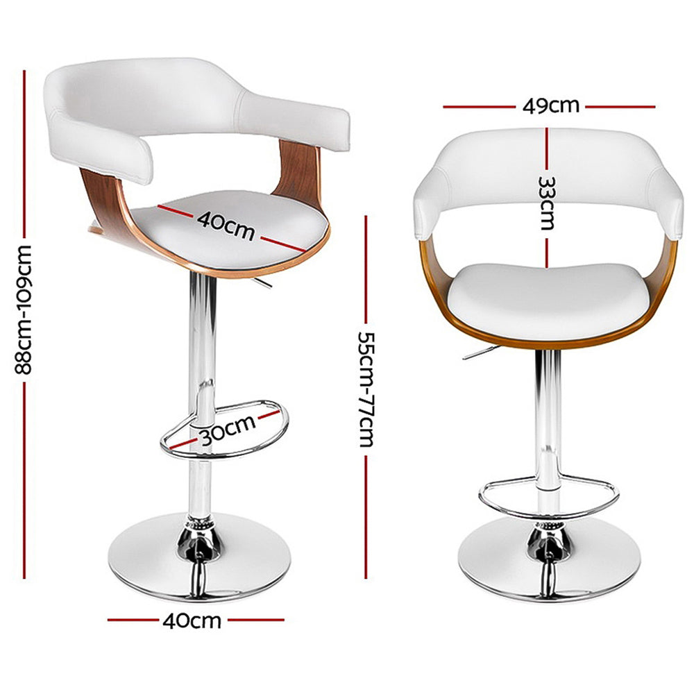 Artiss Set of 2 Gas Lift Bar Stools