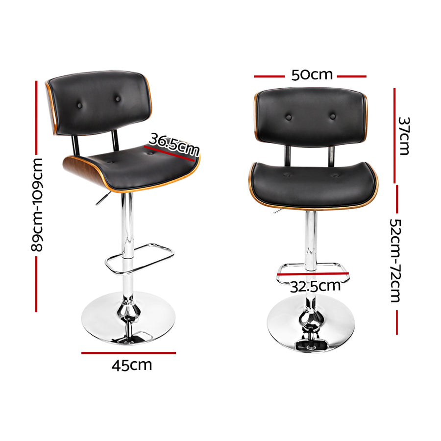 Artiss Set of 2  Gas Lift Bar Stools