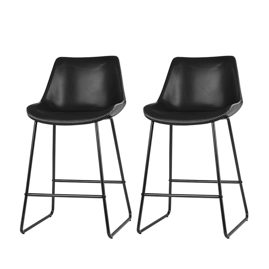 Artiss Set of 2 Fenella Black Bar Stools